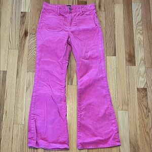 Vibrant Pink Flare corduroy Pants